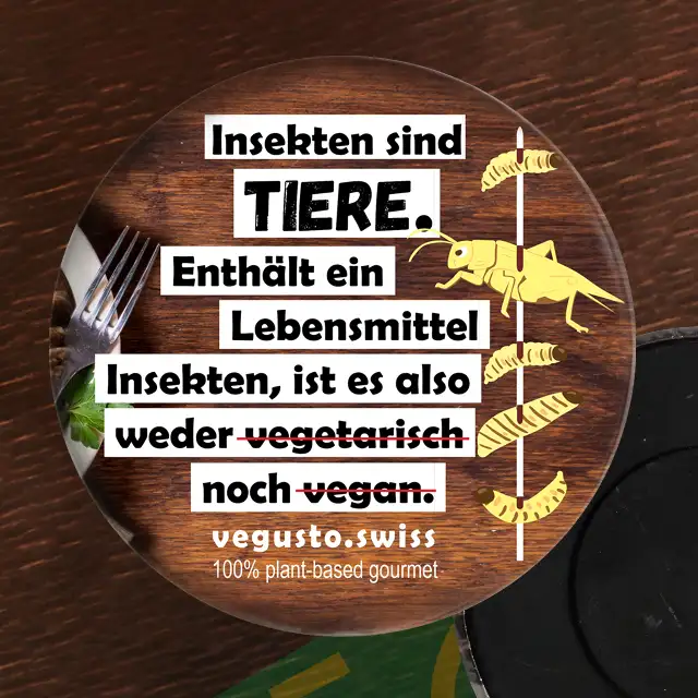 Kühlschrank-Magnet: Insekten sind Tiere