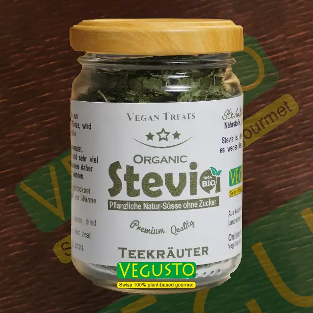 Bio-Stevia-Teekräuter, geschnitten im Glas