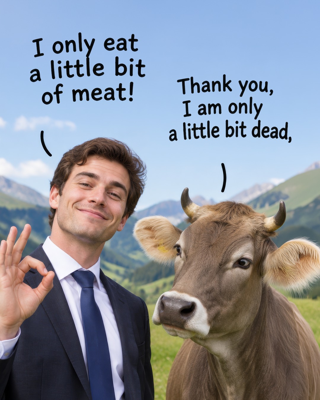 I eat very little meat, too!