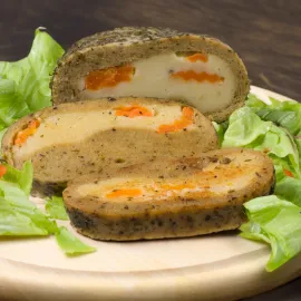 Vegan-Bratstück, Gefüllt