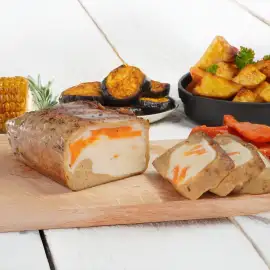 Vegan-Bratstück, Gefüllt