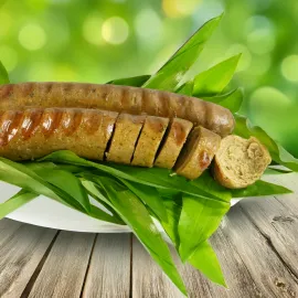Vegan-Bratwurst, Bärlauch
