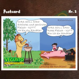 Comic-Postkarte Nr. 2 - Wer ist ein Raubtier?