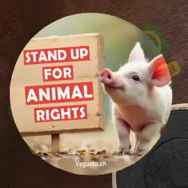 Fridge magnet: Stand up for Animal rights!