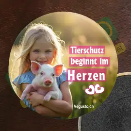 Kühlschrank-Magnet: Tierschutz beginnt im Herzen