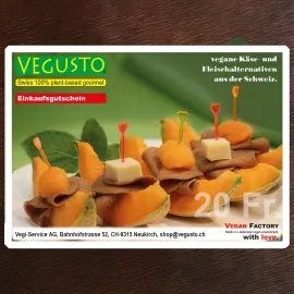 Vegusto Gutschein 20 Fr.