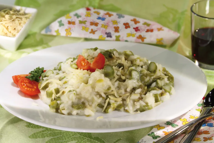 Asparagus Risotto with No-Moo
