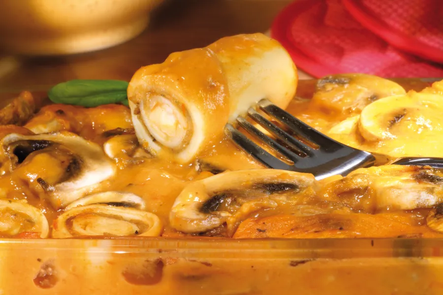 Filled Lasagne rolls with Vegusto