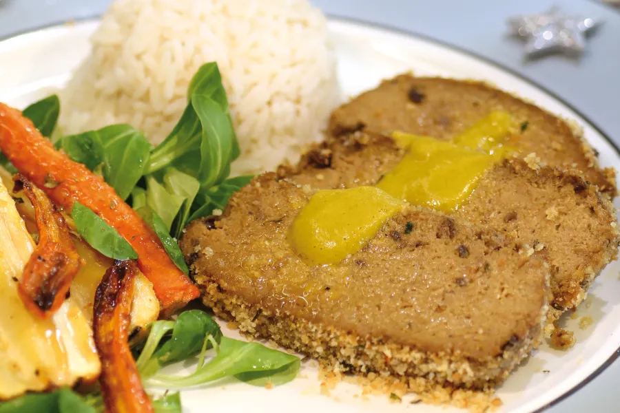 Kräutermantel für das Vegan-Bratstück, Steinpilz