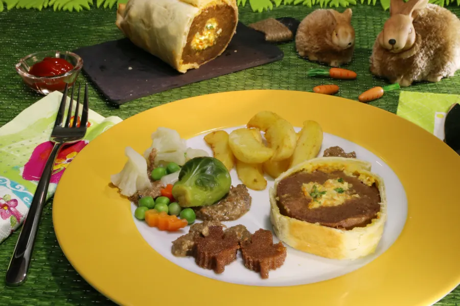 Blätterteig-Nussmantel für die Maxi-Würste