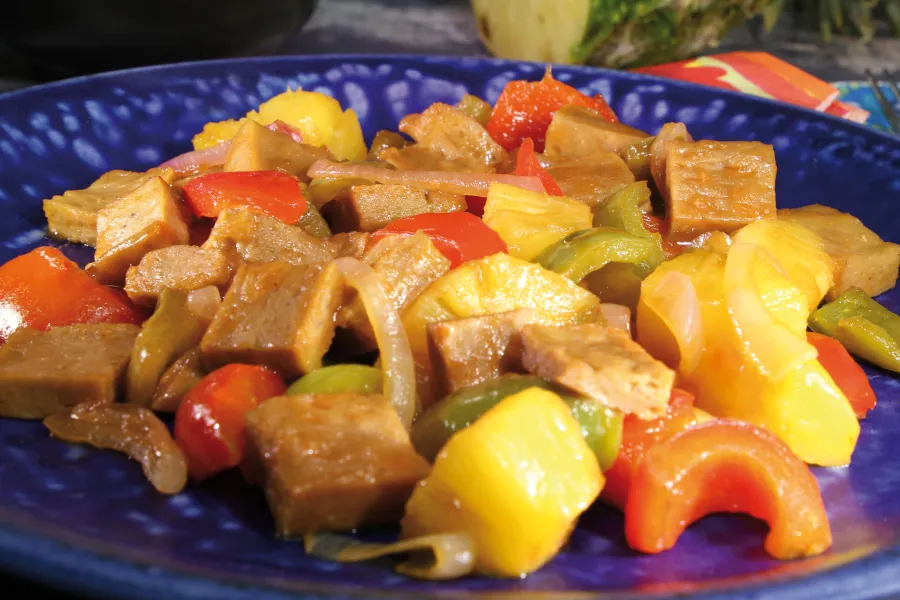 Sweet & Sour mit Vegan-Schnitzel, Nature
