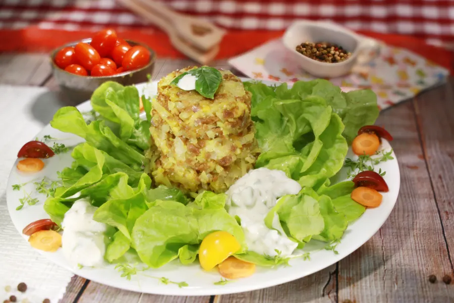 Vegusto Kartoffel-Bratlinge mit Vegan-Hack