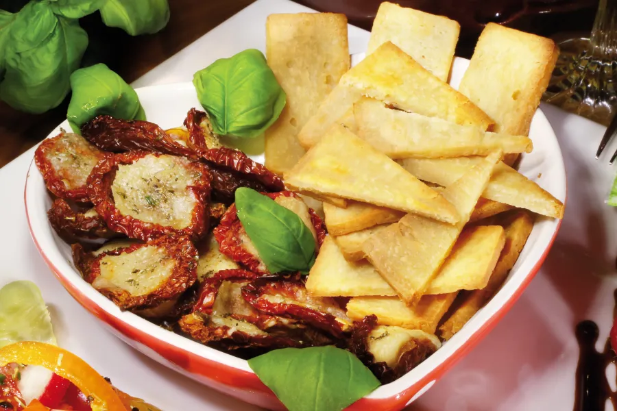 No-Muh, Rezent-Chips & gefüllte Dörr-Tomaten