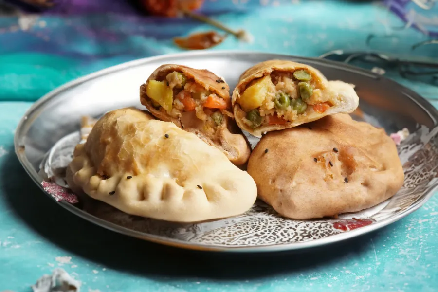 Samosas mit veganer Käsealternative