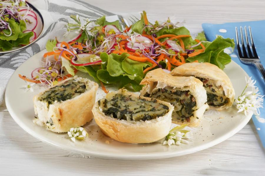 Puff pastry rolls with No Moo, Green - Zigerstyle
