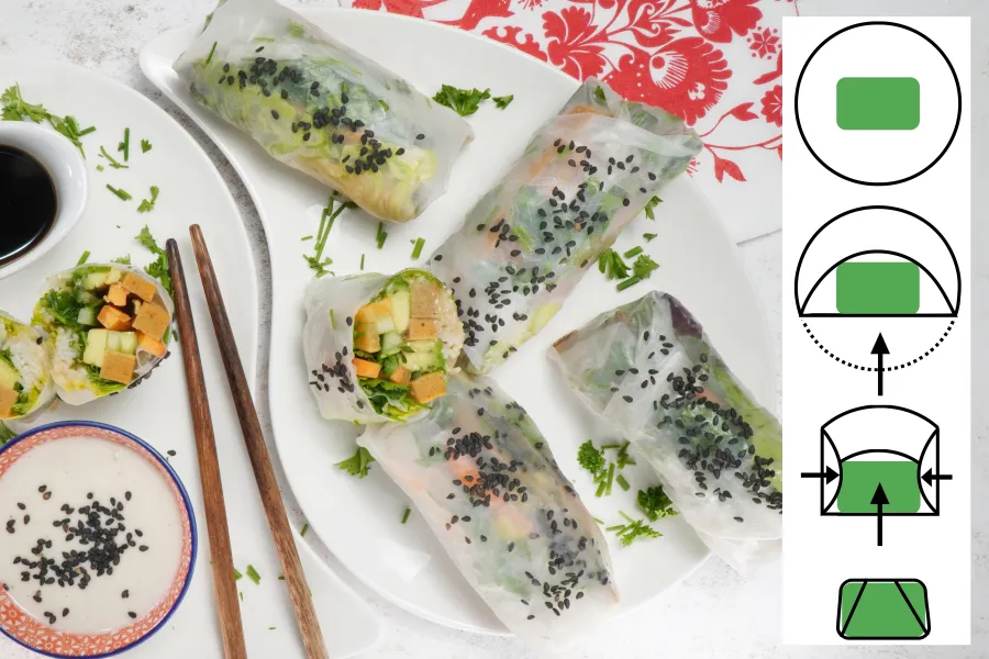 Vegane Sommerrollen mit Seitanfüllung
