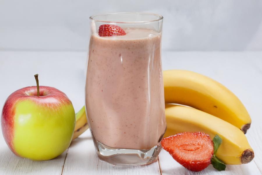 Beeren-Smoothie (vegan, einfach, Grundrezept)\r\n <p>Das ist der Lieblings-Smoothie von Vegusto. Er ist schnell zubereitet und schmeckt immer lecker. Da wir Bananen, Äpfel und Mandelmus fast immer im Haus haben, geniessen wir ihn regelmässig.</p>
