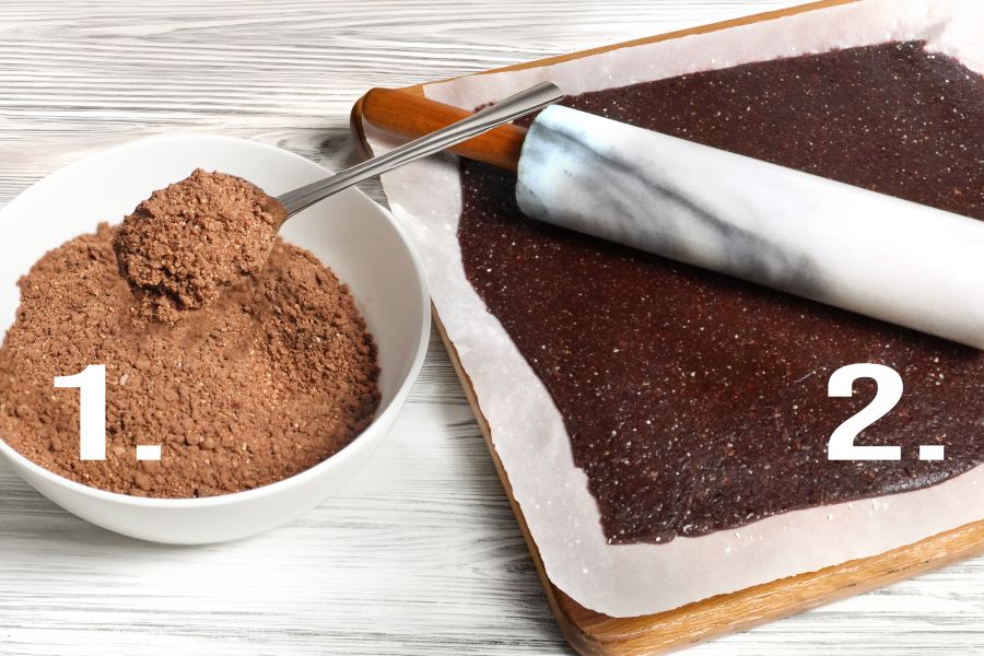 Energy bars with dates and nuts, made with only 4 ingredients